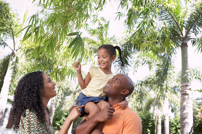 Family laughing